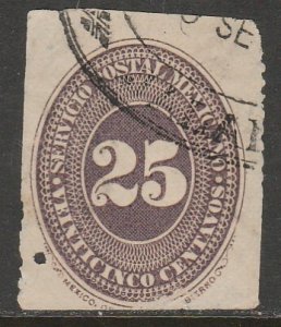 MEXICO 183, 25¢ LARGE NUMERAL, USED. F-VF. (1234)