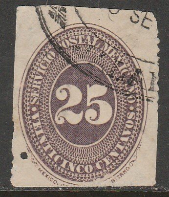 MEXICO 183, 25¢ LARGE NUMERAL, USED. F-VF. (1234)