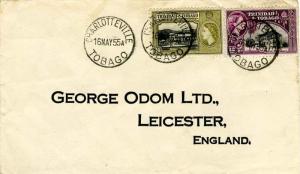 Trinidad 12c QEII Town Hall, San Fernando and 24c QEII Government House 1955 ...