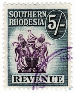 (I.B) Southern Rhodesia Revenue : Duty Stamp 5/-