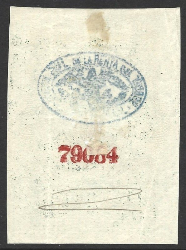 Mexico Revenue 1881 Contribucion Federal 25c Green #CF 38 Fine Used CV $12.00-