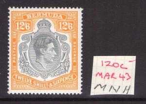 BERMUDA GEORGE VI SG120c March 43 MNH condition.