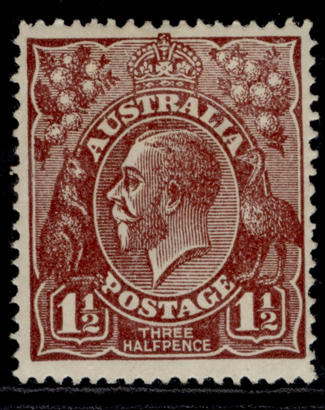 AUSTRALIA GV SG59, 1½d deep red-brown, M MINT. Cat £17. 