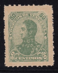 Venezuela 1887-88 50c Green Rouletted MNH. Scott 94