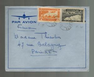 1939 Dakar Senegal Cover to paris France Airmail