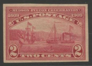 US Sc#373 1909 2c Hudson-Fulton IMPERFORATE VF Centered OG Mint Hinged