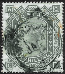 GB #91 10 shilling slate Used VF Cat $5500