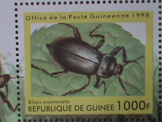 GUINEA-1998-SH148- BEAUTIFUL LOVELY INSET & FLOWER-MNH S/S-VF LAST ONE-