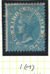 British Honduras Sc#1 MH - part gum