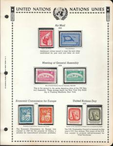 UN SC C5-C6,69-74 - Minkus Album Page - MNH -1959