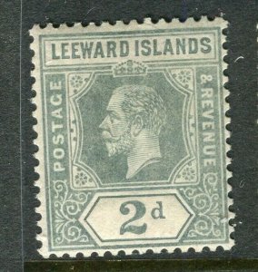 LEEWARD ISLANDS; 1912 early GV issue fine Mint hinged 2d. value,