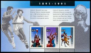 1344 Canada $1.66 Basketball Centennial SS, MNH