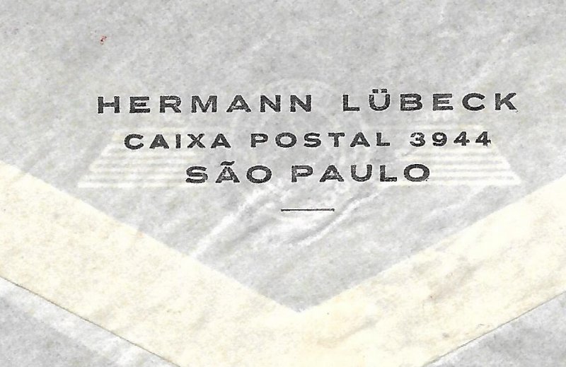Doyle's_Stamps: Brazil to NYC Censored WWII-Era Cover Postal History