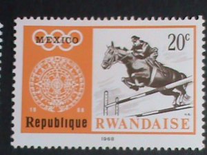 RWANDA STAMP-1964- SUMMER OLYMPIC GAMES TOYKO'64 STAMP SET VERY FINE
