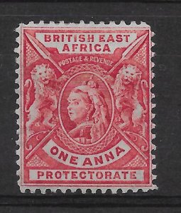 BRITISH EAST AFRICA SG66x 1896 1a CARMINE-ROSE WMK REVERSED MTD MINT