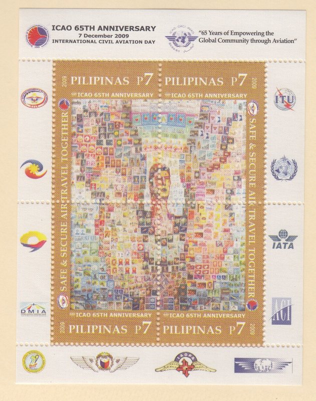 Philippines: Sc #3253, MNH, S/S, 65th Anniv. ICAO (S18907)