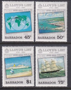 Barbados 627-630 MNH VF