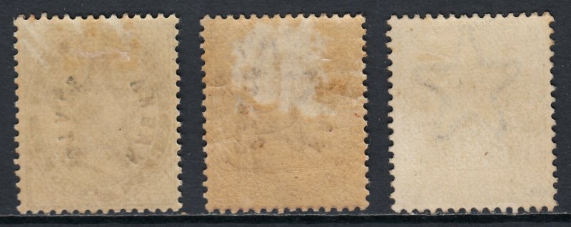 INDIA (NABHA STATE) — SCOTT 1//3 — 1885 QV ISSUE — MH — SCV $126