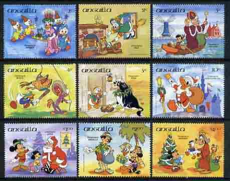 Anguilla 1984 Christmas set of 9 with Disney characters i...