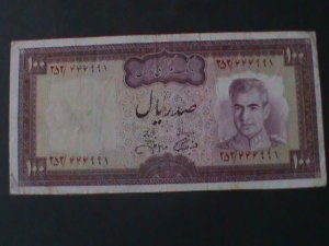 ​IRAN-BANK MARKAZI IRAN 100 RIALS LT.CIRCULATED BANK NOTE VF- VERY OLD