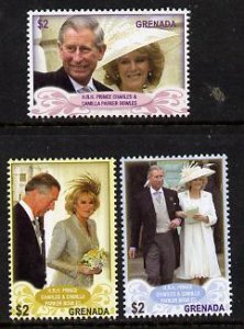 GRENADA - 2005 - Royal Wedding - Perf 3v Set - Mint Never Hinged