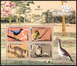 Uruguay 2020 National Park M' Bopicua Bird Wild Cat leopard Boar Sheet MNH