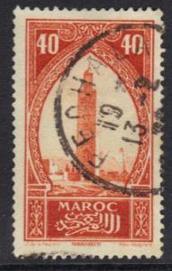 French Morocco   #102   used  1923   Marrakesh    40c orange
