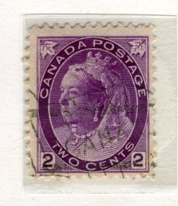 CANADA; 1898 early QV Maple Leaf issue fine used Shade of 2c. value