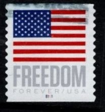 #5789A Freedom Flag PNC Single PL#B111 (Off Paper)  - Used