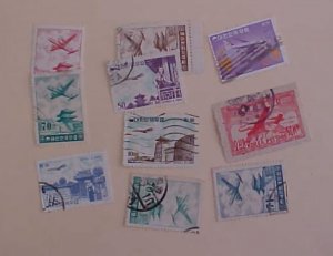 KOREA STAMPS #C1/C42 USED 10 DIFF. cat.$38.50