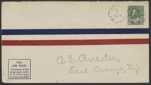 1927 AAMC #2721b Seven Islands PQ to La Malbaie Flight Cover, Roessler