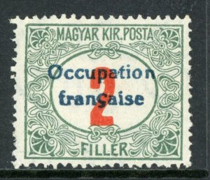 Hungary 1919 French Occupation 2f Postage Due Sc # 1NJ1 Mint M102 ⭐⭐⭐⭐⭐⭐