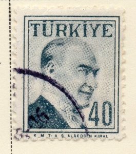 Turkey 1957 Early Issue Fine Used 40K. 091593
