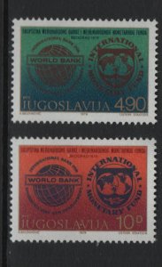 Yugoslavia   #1441-1442  MNH  1979  world bank and IMF