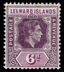 LEEWARD ISLANDS GVI SG109ba, 6d purple & dp magenta, LH MINT. Cat £750. BROKEN E