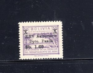 BOLIVIA #491 1966 REVENUE STAMPS OF 1946 SURCHARGED MINT VF NH O.G