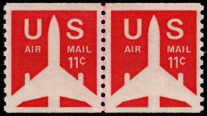 U.S. C82 MNH VF-XF Joint Line Pair (Small Hole)