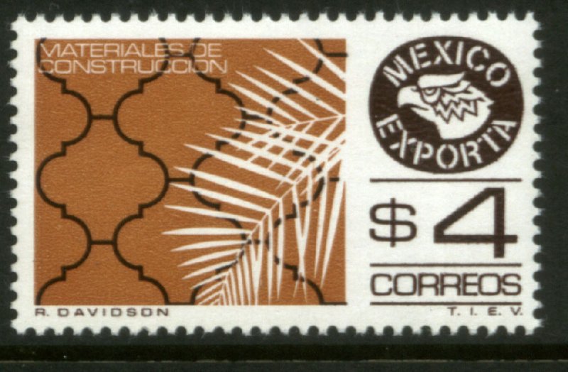 MEXICO Exporta 1119, $4P Constr Mats Unwmkd Fosfo Paper 5. MINT, NH. VF.