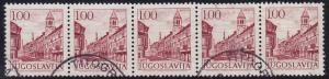 Yugoslavia - 1971 - Scott #1073A - used strip of 5 - Bitolj