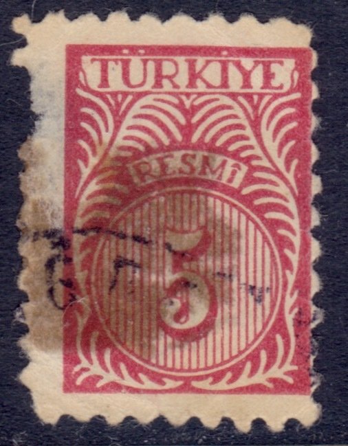 Turkey, 1959, Numeral, Official, 5k, used**