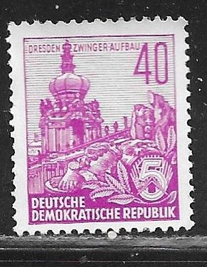 Germany DDR 229: 40pf Zwinger Castle, unused, NG, F-VF