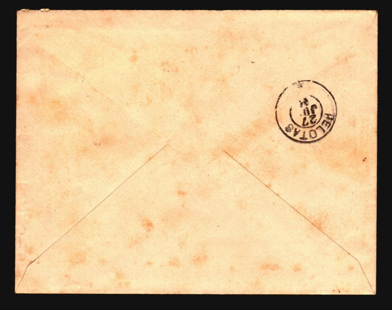 Brazil SC# 100c Pair on 1891 Cover to Pelotas - Z19399