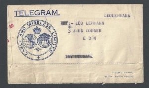 Ca 1935 Telegram Via Imperial Airways