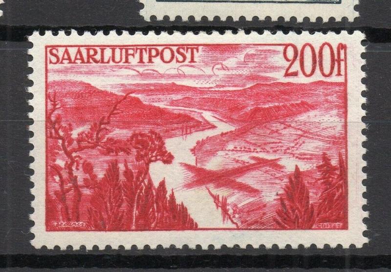 SAAR; (Saargebiet) 1948 Apr. Workers Pictorial AIR issue Mint hinged 200Fr. 