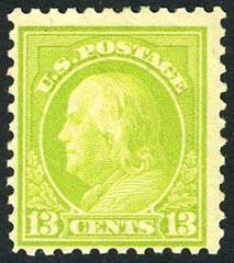 US #513 Mint Hinged 13c Franklin from 1917