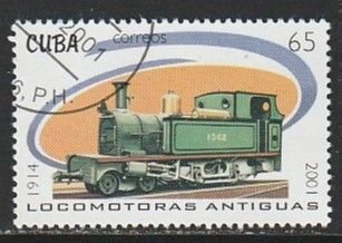 2001 Cuba - Sc 4134 - used VF - 1 single - Locomotives