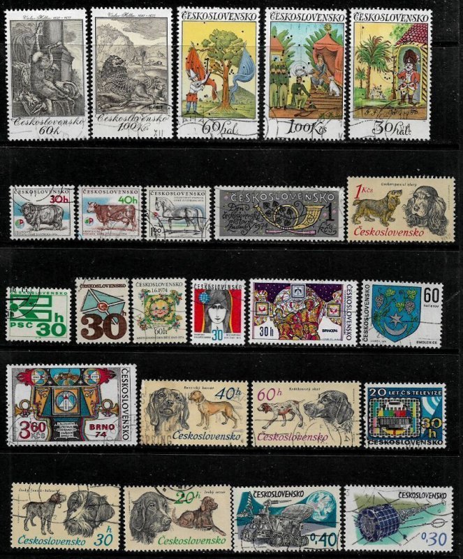 Czechoslovakia Small Collection of Used Stamps CV $6.20 (005)