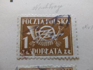 1945 A13P8F138 Polen Polska Poland Poland 1z Fine Used Postage Two Stamps-