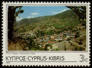 Cyprus 642 - Mint-NH - 3c Panoramic View of Phini Village (1985)