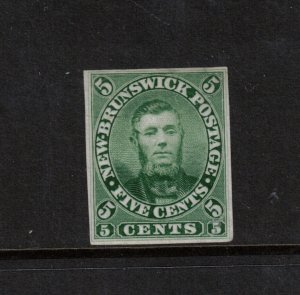 New Brunswick #5DP (Minuse & Pratt #5E-A) Very Fine Goodall Die Proof In Green